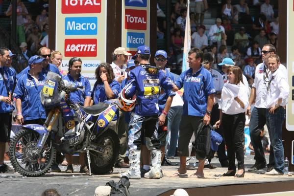 Jordi Viladoms à l'arrivée du Dakar en 2011